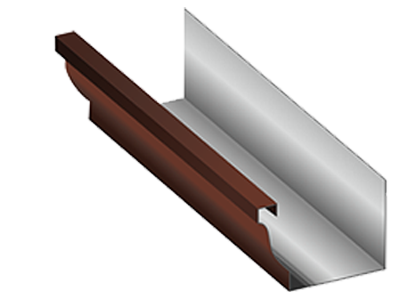 Желоб водосточный МП Модерн 128х86х3000 мм. (RAL 8017)