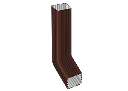 Труба водосточная с коленом 76х102х1000 мм.
