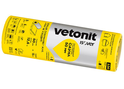 Утеплитель и пароизоляция Vetonit (Isover) Сауна - Рулон