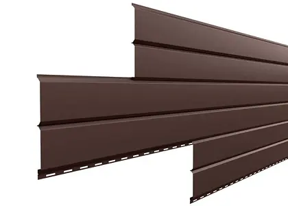 Металлический сайдинг L-БРУС - 3000, 0.45_(Полиэстер, RAL 8017 (Коричневый шоколад) Металлический сайдинг L-БРУС - 3000, 0.45_(Полиэстер, RAL 8017 (Коричневый шоколад)