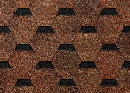 Гибкая черепица Docke EURASIA Шестигранник (Светло коричневый)