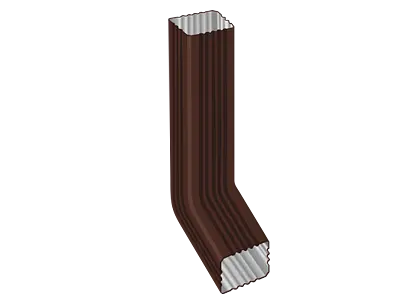 Труба водосточная с коленом 76х102х3000 мм.