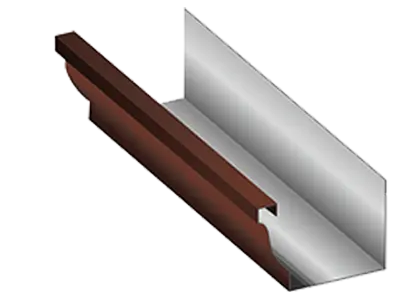 Желоб водосточный МП Бюджет 120х86х3000 мм. (RAL 8017)