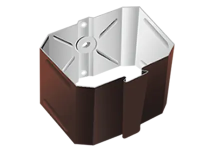 Держатель трубы МП Бюджет 76х102 мм. (на кирпич) (RAL 8017)