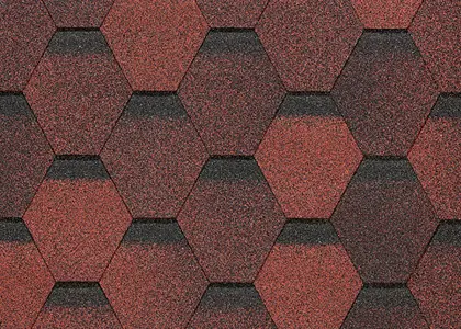 Гибкая черепица Docke EURASIA Шестигранник (Красный) Гибкая черепица Docke EURASIA Шестигранник (Красный)