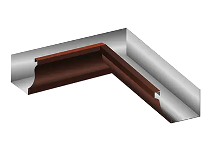 Угол желоба внутренний 120х86 мм.