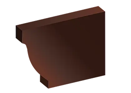 Заглушка желоба правая 120х86 мм.