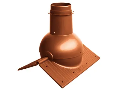 Коньковый элемент KROVENT Pipe-Cone (Кирпич)