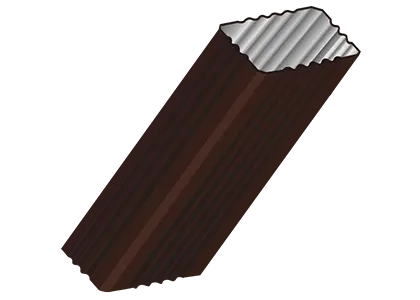 Труба водосточная МП Бюджет 76х102х2000 мм. (RAL 8017)