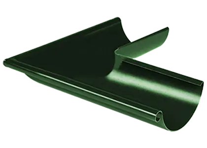 Угол желоба наружный 90° МП Foramina PUR D125 (RAL 6005) Угол желоба наружный 90° МП Foramina PUR D125 (RAL 6005)