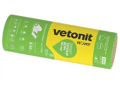 Утеплитель Vetonit (Isover) Теплый Дом - Рулон Утеплитель Vetonit (Isover) Теплый Дом - Рулон