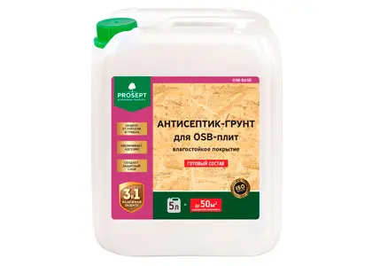 Защита для OSB-плит (5 л.) Антисептик-грунт Защита для OSB-плит (5 л.) Антисептик-грунт