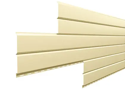 Металлический сайдинг L-БРУС - 3000, 0.5_(NormanМП, RAL 1014 (Слоновая кость) Металлический сайдинг L-БРУС - 3000, 0.5_(NormanМП, RAL 1014 (Слоновая кость)