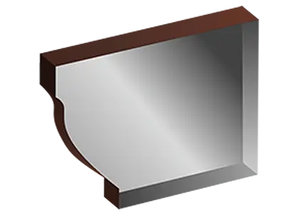 Заглушка желоба левая 120х86 мм.