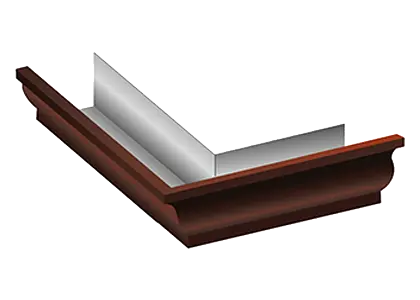 Угол желоба наружный 120х86 мм.